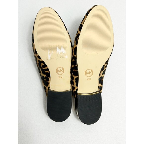 MICHAEL Michael Kors Natasha Leopard Calf Hair Slide - Sz 10 - Picture 9 of 9
